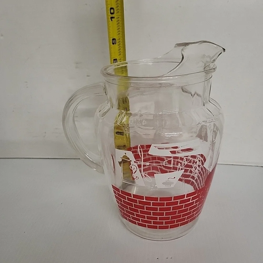Vintage Mid Century Red Brick‎ Pitcher